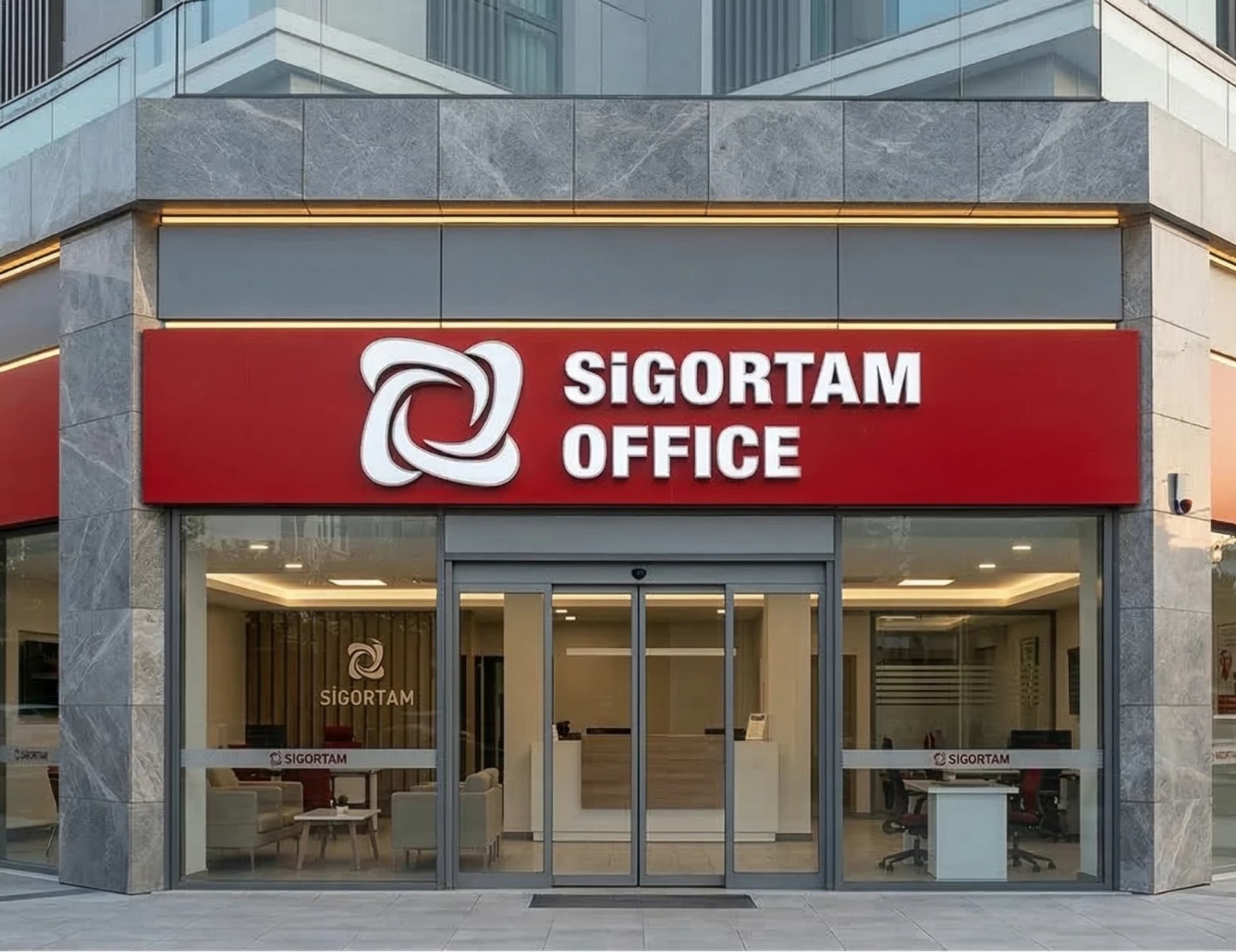 Sigortam Office şube ofisi girişi
